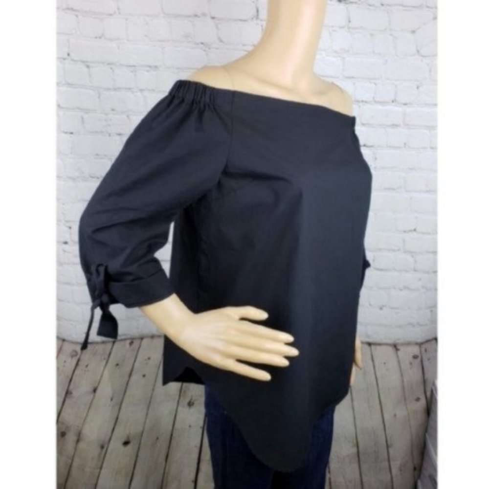 Aritzia Babaton Malik Black Off Shoulder Blouse - Picture 3 of 7